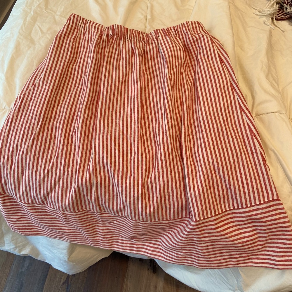 J. Crew knee length striped skirt
